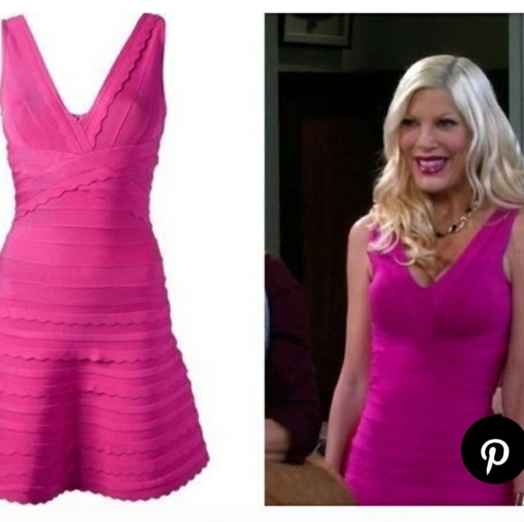Herve Leger | Dresses | New Herve Leger Hot Pink Dress Small | Poshmark